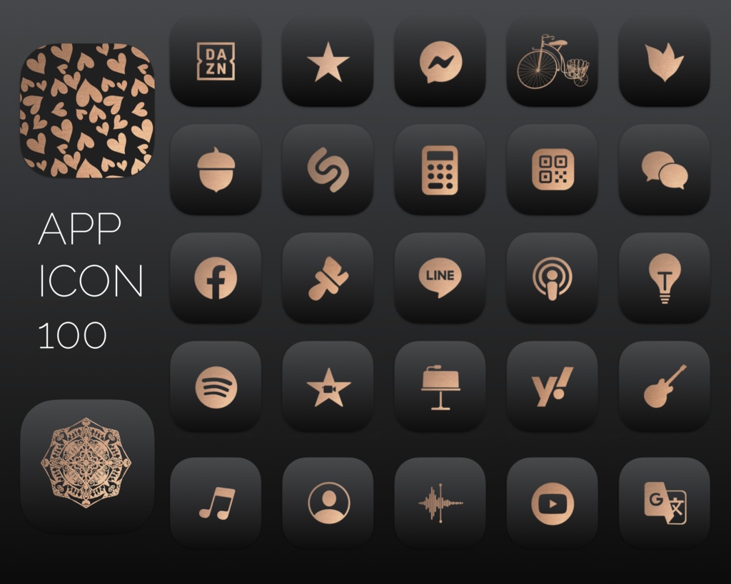 Copper metal icon 100