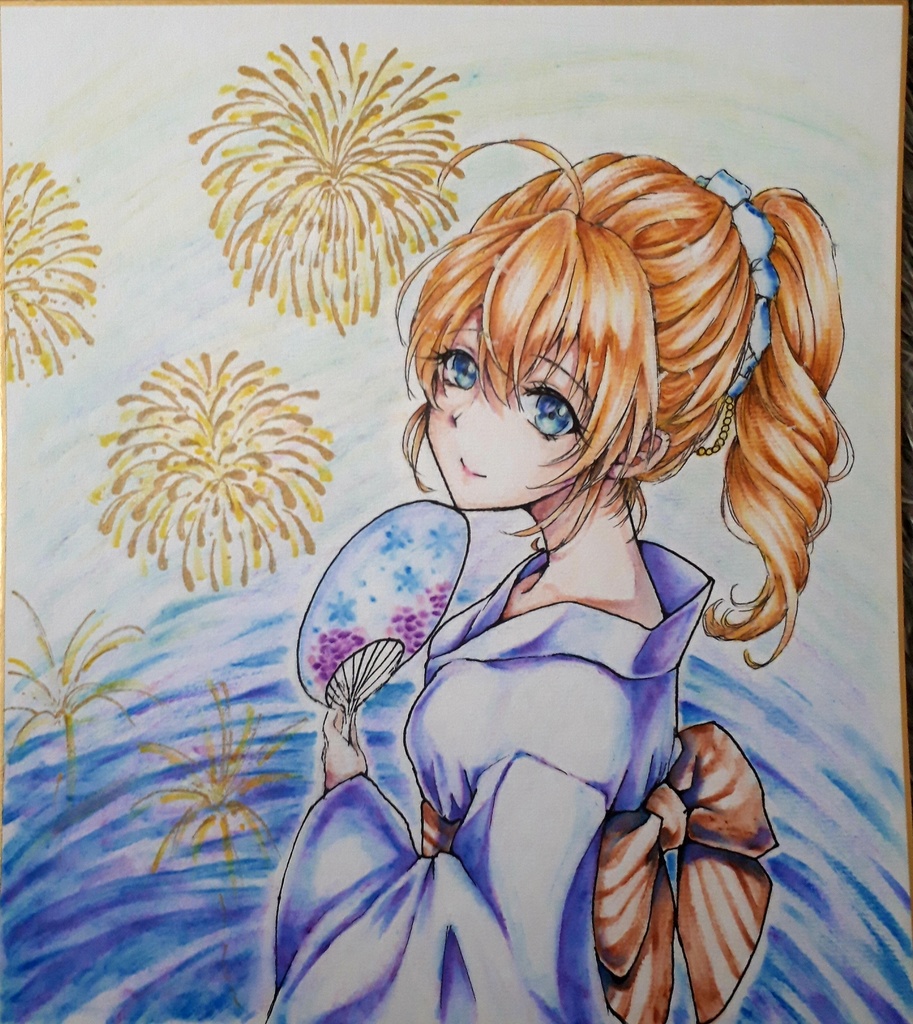 色紙　ソフィ(夏)