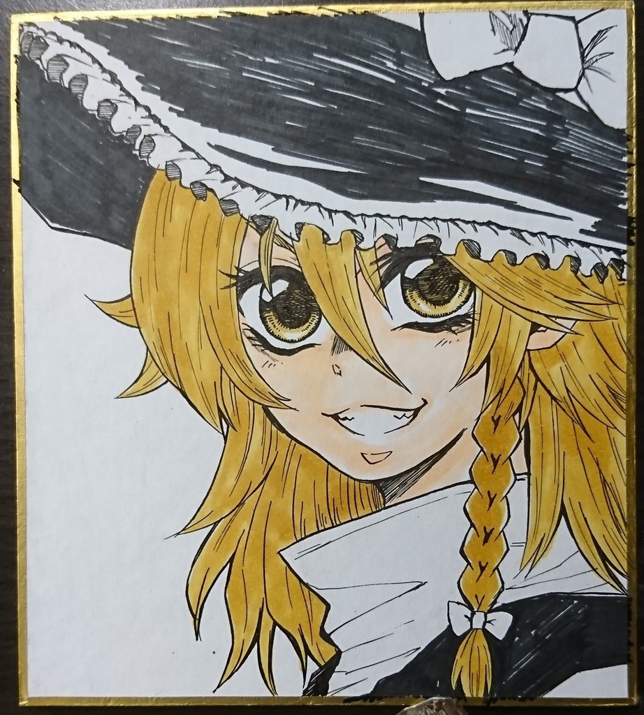 東方project　霧雨魔理沙　色紙