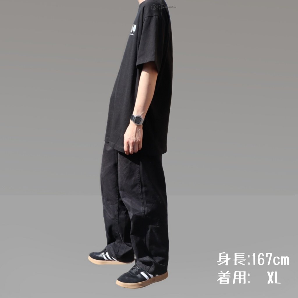 ぬけねこ黒Tシャツ