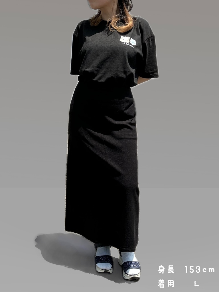 ぬけねこ黒Tシャツ