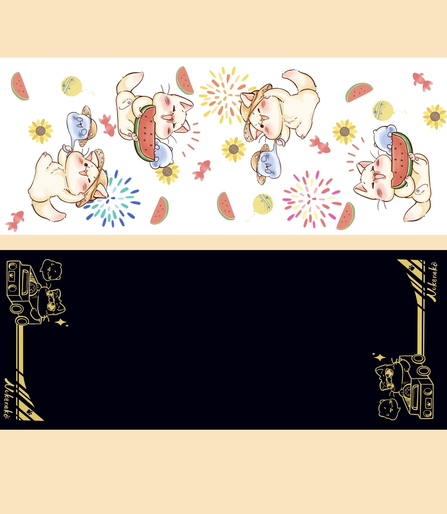 ぬけねこ手ぬぐい