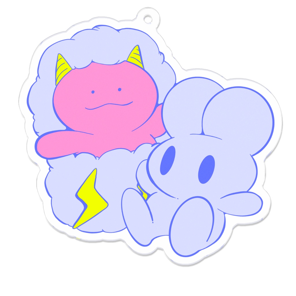 ごろまる×もちうさアクキー