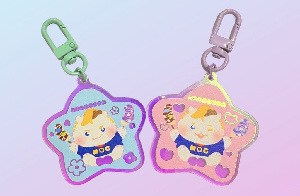 キラキラはむちゃん🟡🟡アクリルキーホルダー