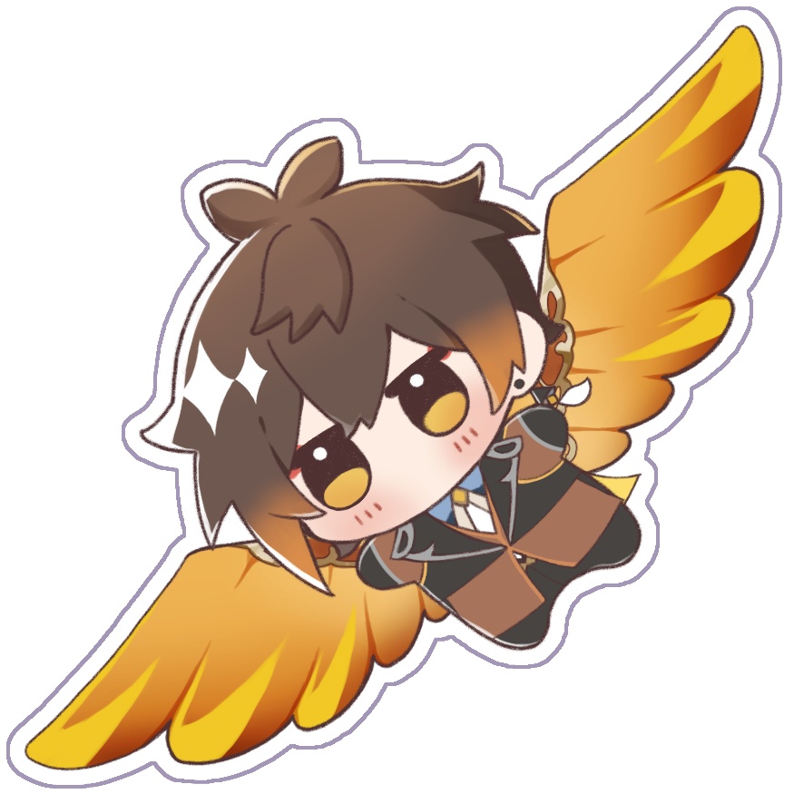 空へ羽ばたく鍾離クリップ🪽✨