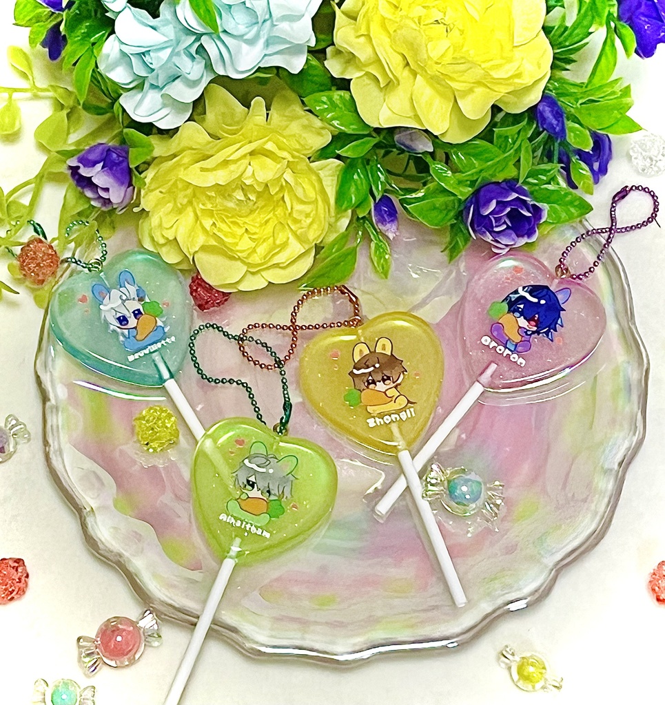 🐰うさぎペロキャンアクキー 🍭