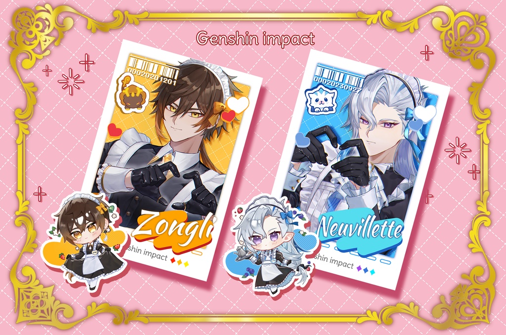 💛チェキ風ポスカ＆ステッカーset💙