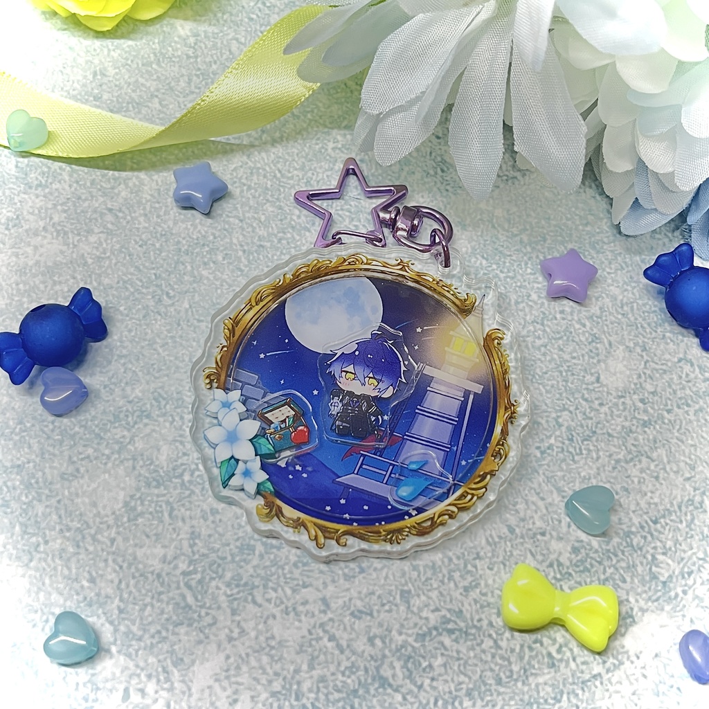 🌙星降る夜の灯台とフリンズ🕯