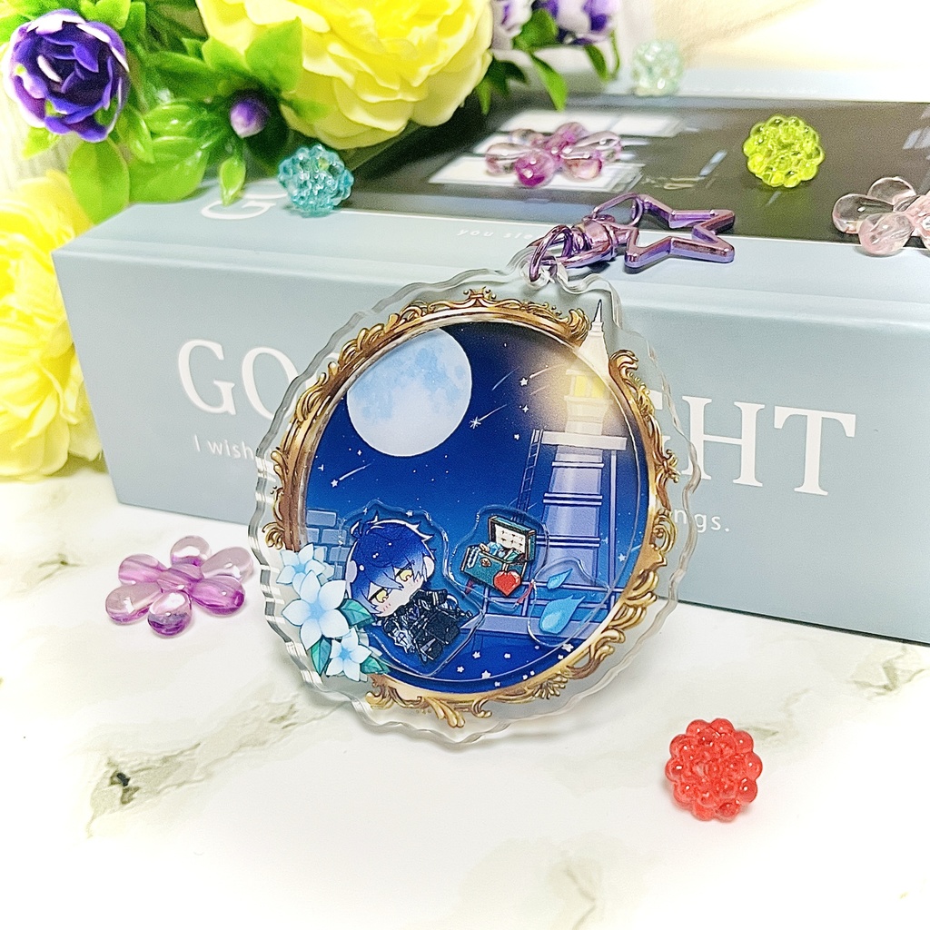 🌙星降る夜の灯台とフリンズ🕯