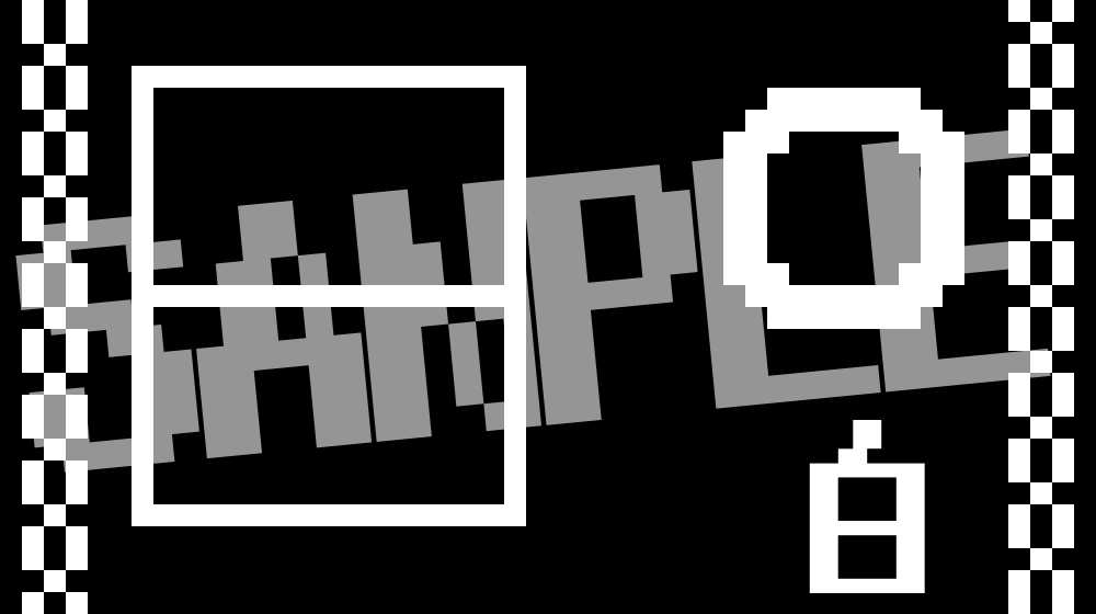 点滅する動画エンドカード(ドット絵)