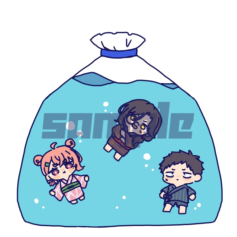 (非公式)金魚すくい風レバガチャ組アクリルキーホルダー