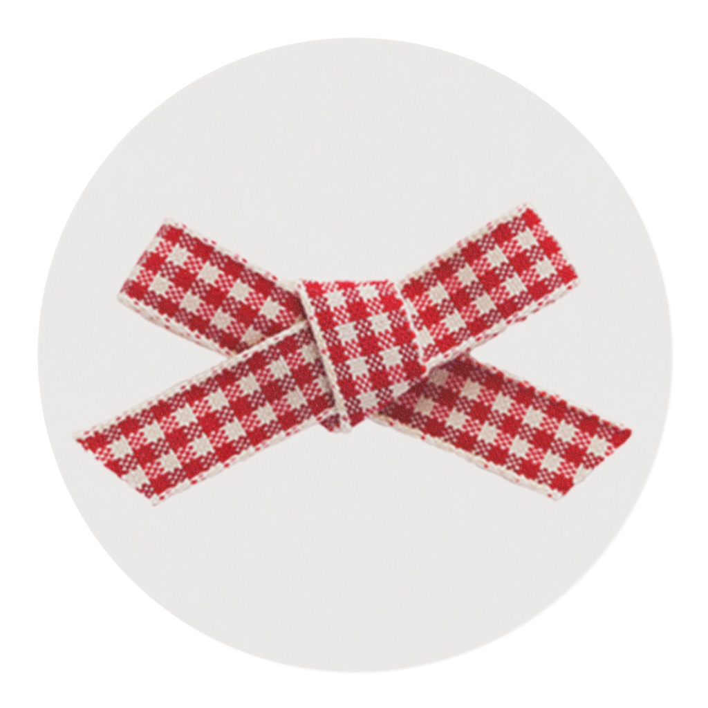 15mm幅チェックとフリルのレッドリボン・マスキングテープ