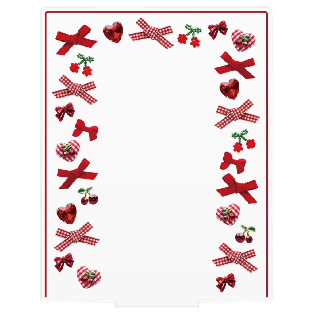 推しのフォトスポットフレーム・アクリルスタンド(レッド)