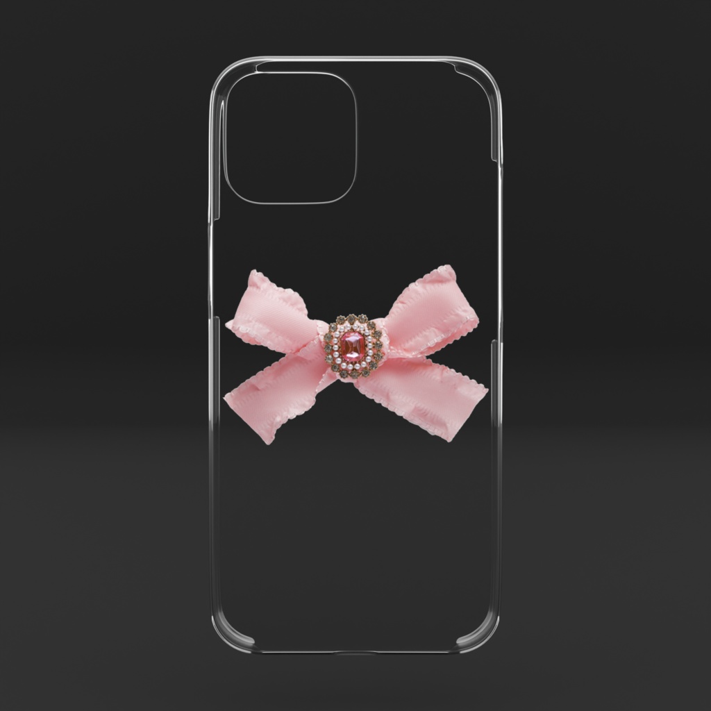 《pink》ribbon&bijou/クリアiPhoneケース