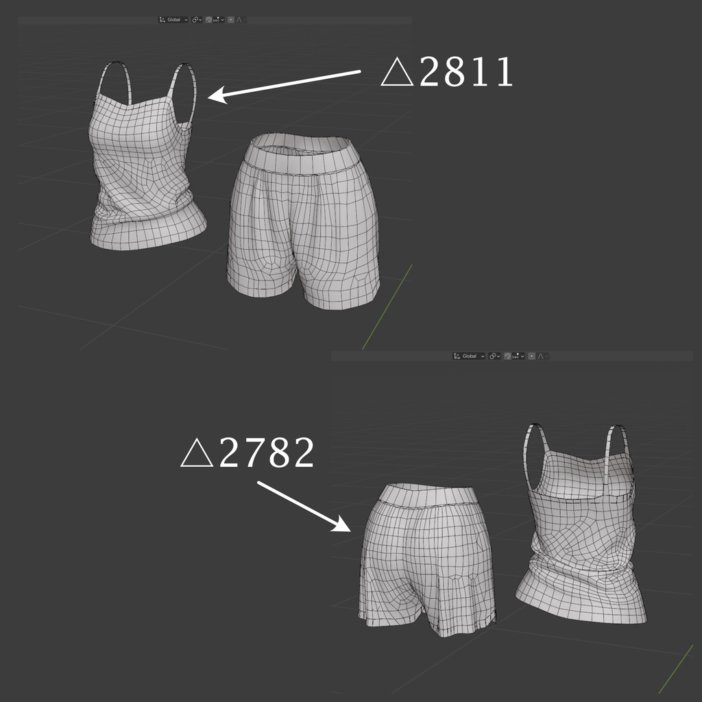Fluctua専用衣装3Dモデル「Fluctua - Room Wear」