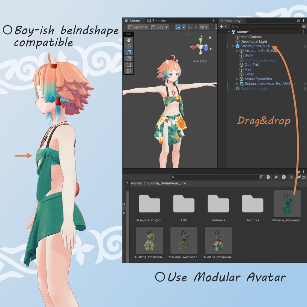 ソラリア対応水着 - Swimwear for Solaria