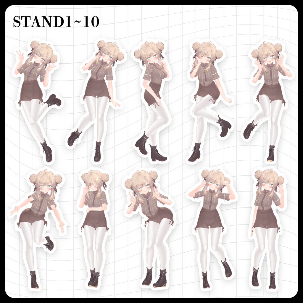 ☕【FREE】撮影向けPOSE Set 50種