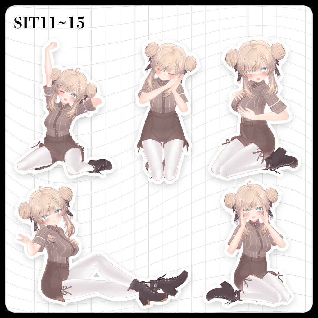 ☕【FREE】撮影向けPOSE Set 50種