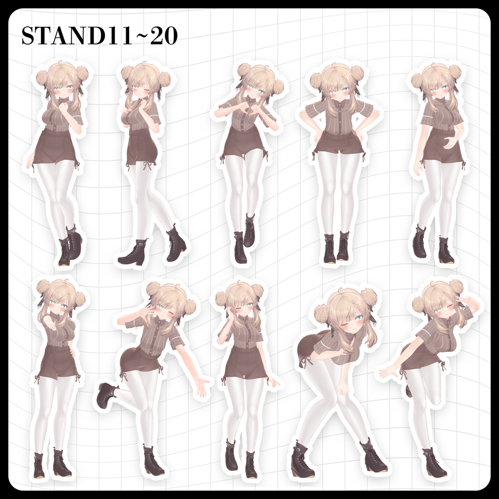 ☕【FREE】撮影向けPOSE Set 50種