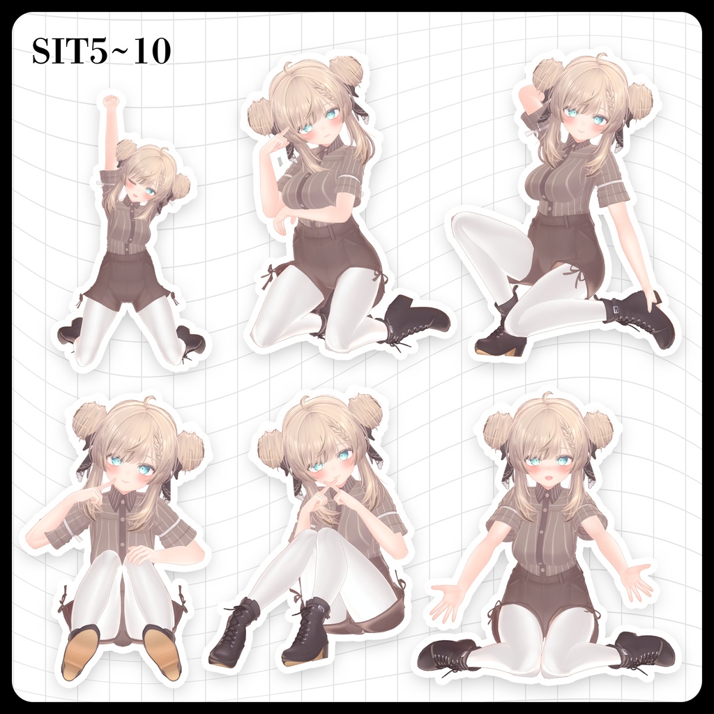 ☕【FREE】撮影向けPOSE Set 50種