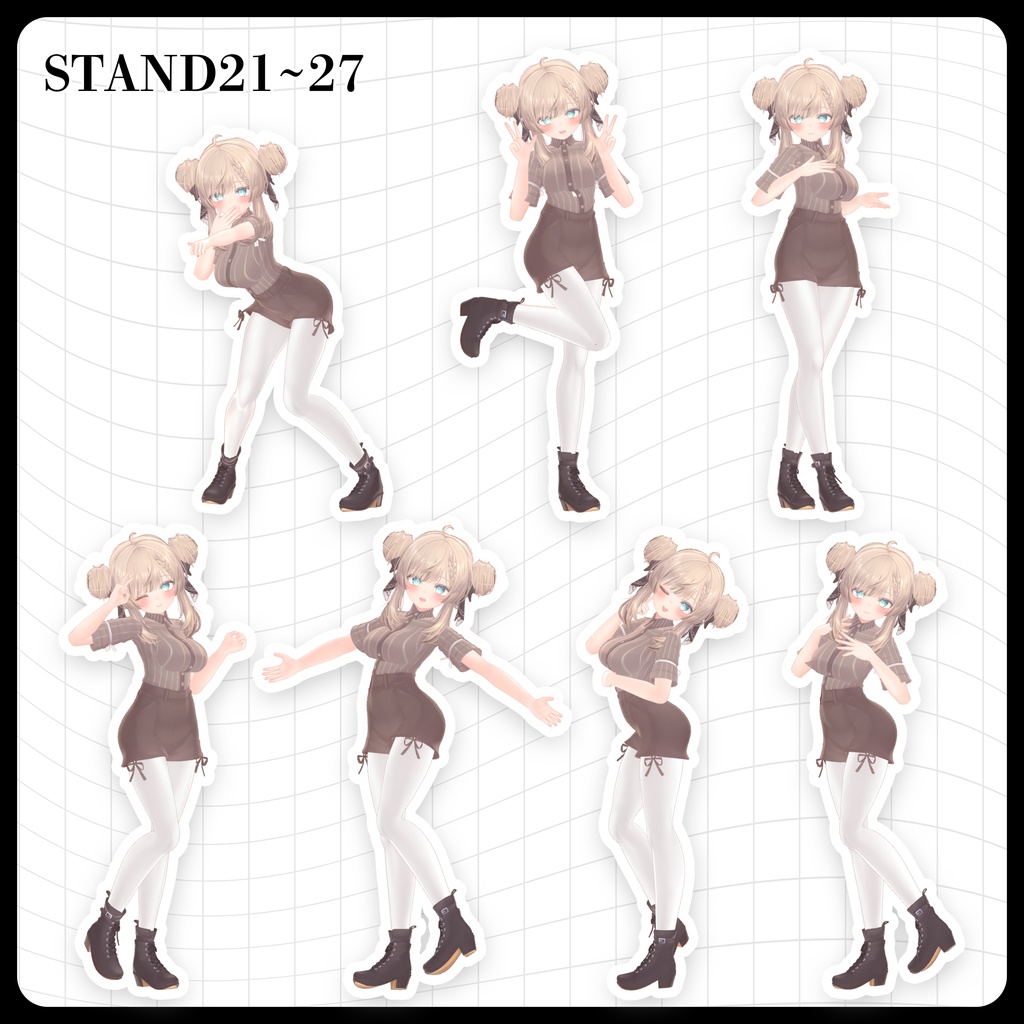 ☕【FREE】撮影向けPOSE Set 50種