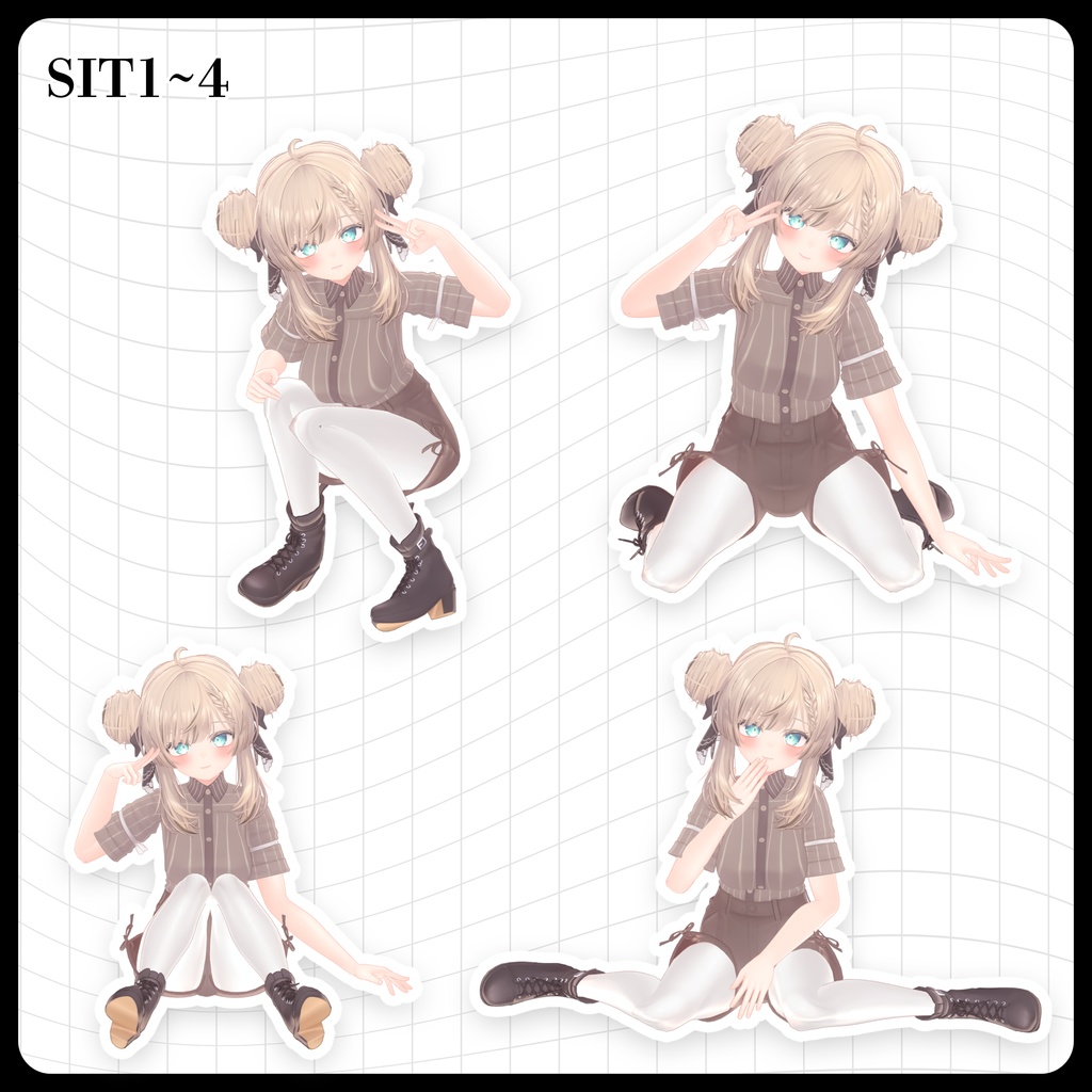 ☕【FREE】撮影向けPOSE Set 50種