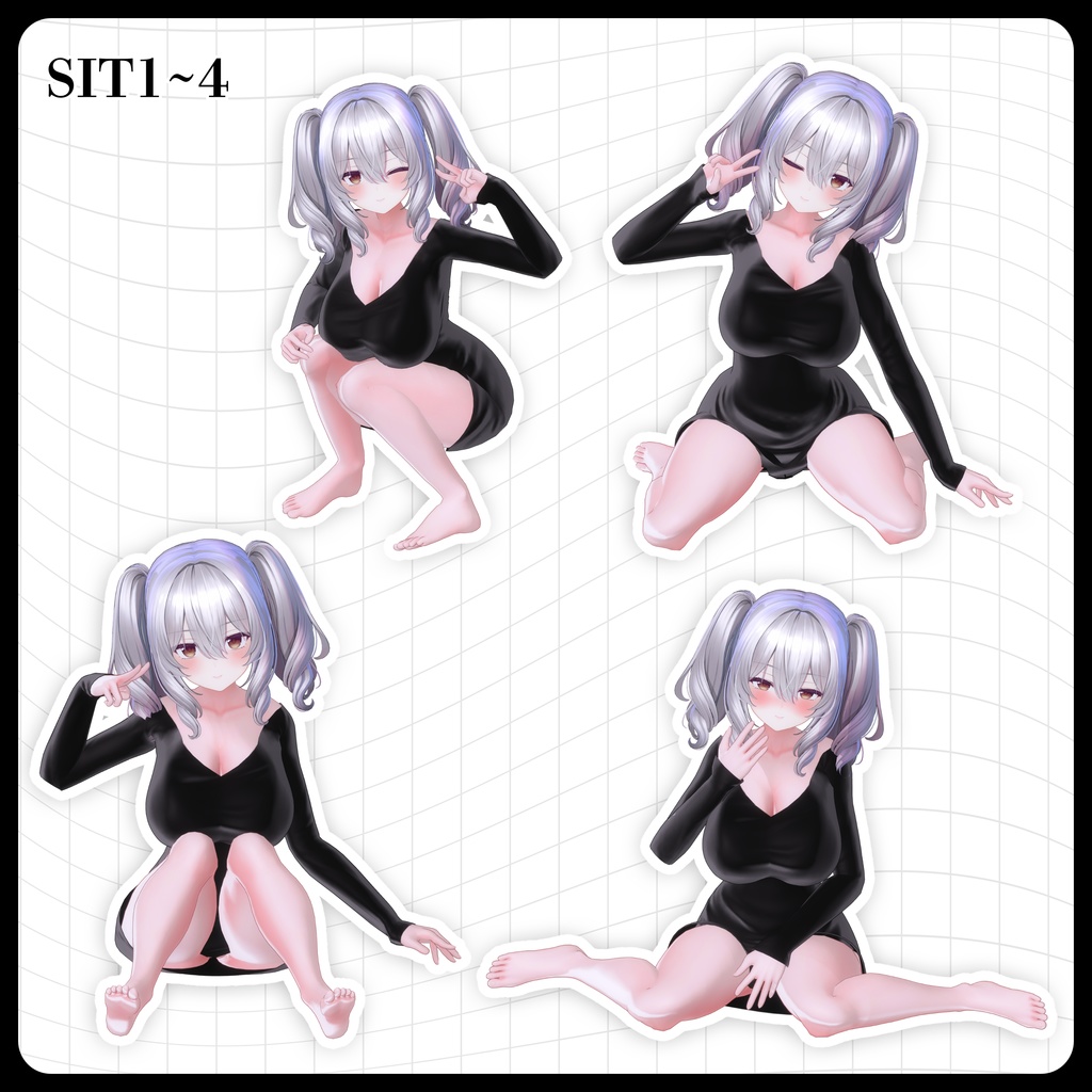 ☕【FREE】撮影向けPOSE Set 50種