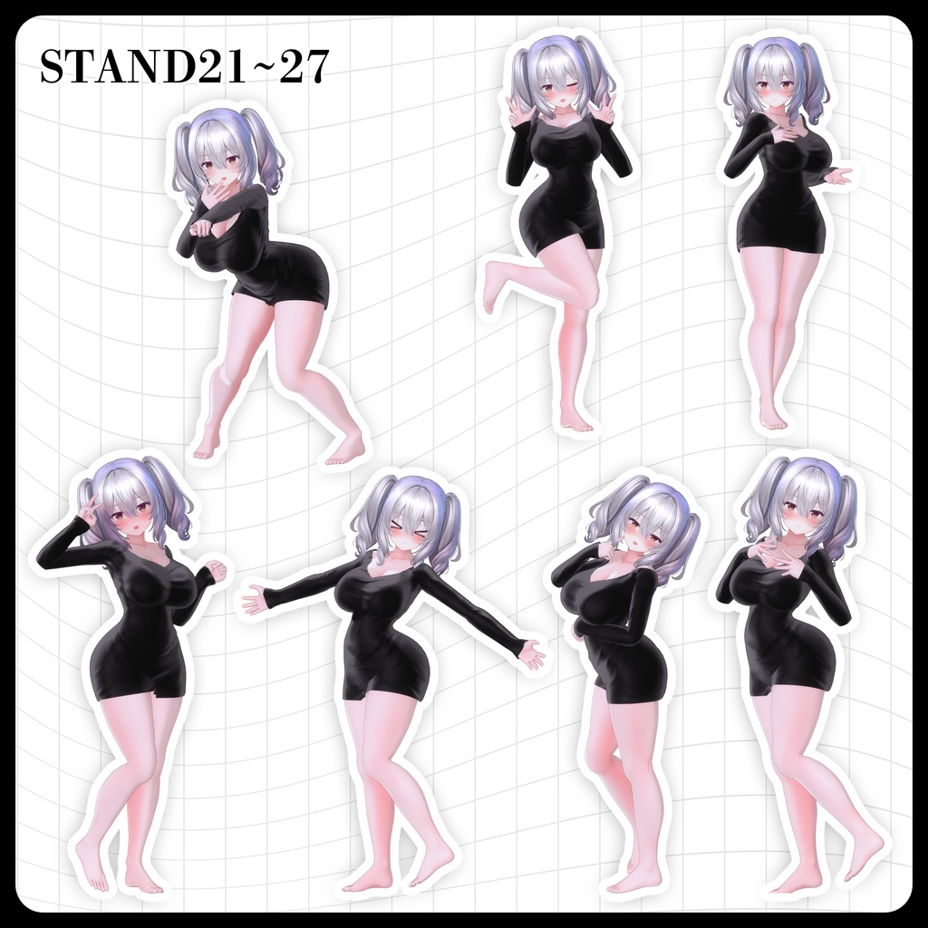 ☕【FREE】撮影向けPOSE Set 50種