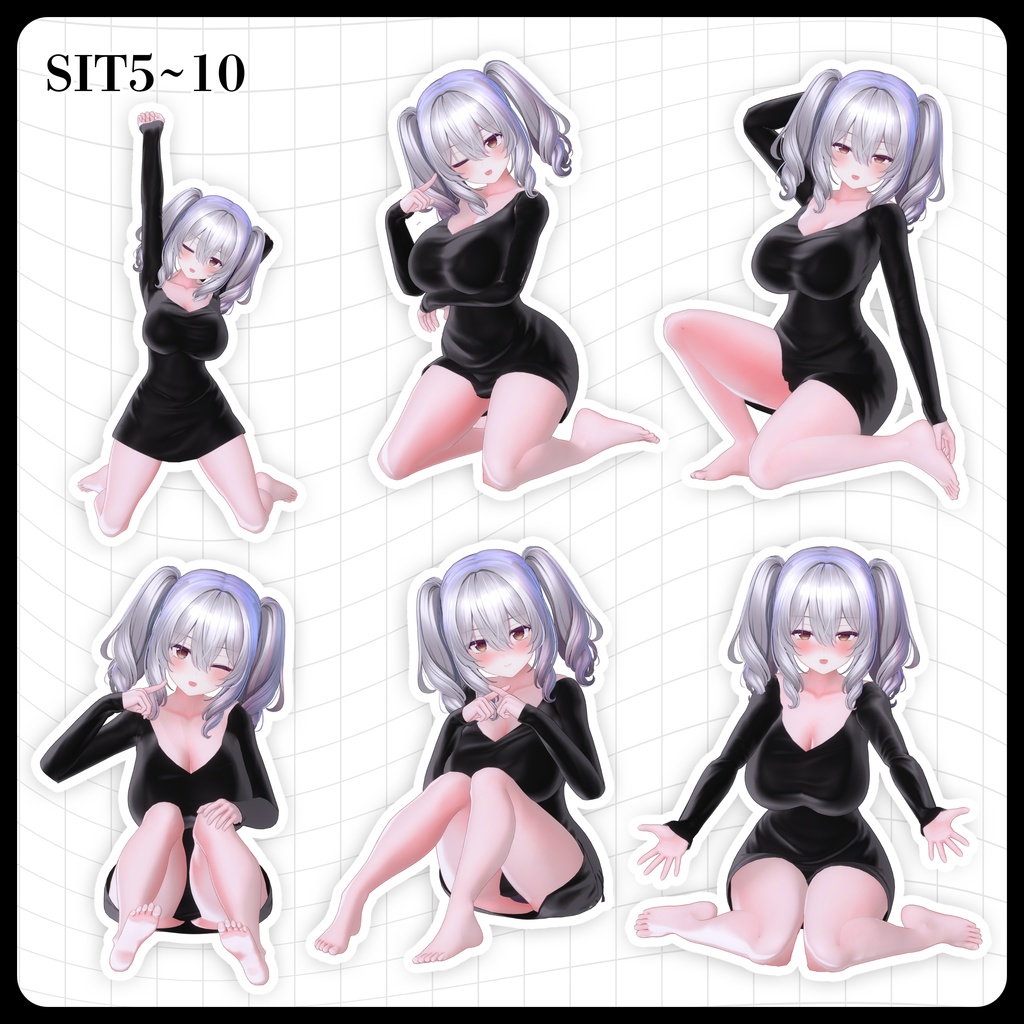 ☕【FREE】撮影向けPOSE Set 50種