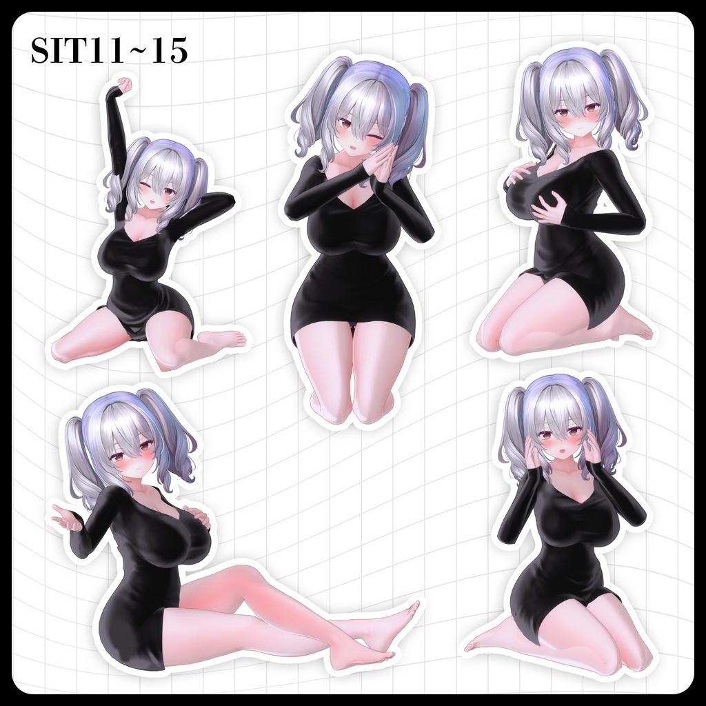 ☕【FREE】撮影向けPOSE Set 50種