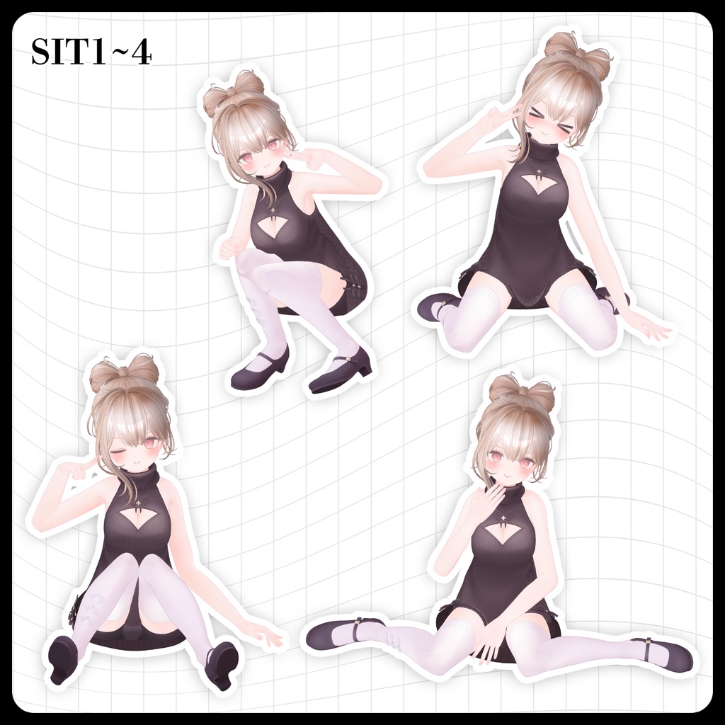 ☕【FREE】撮影向けPOSE Set 50種