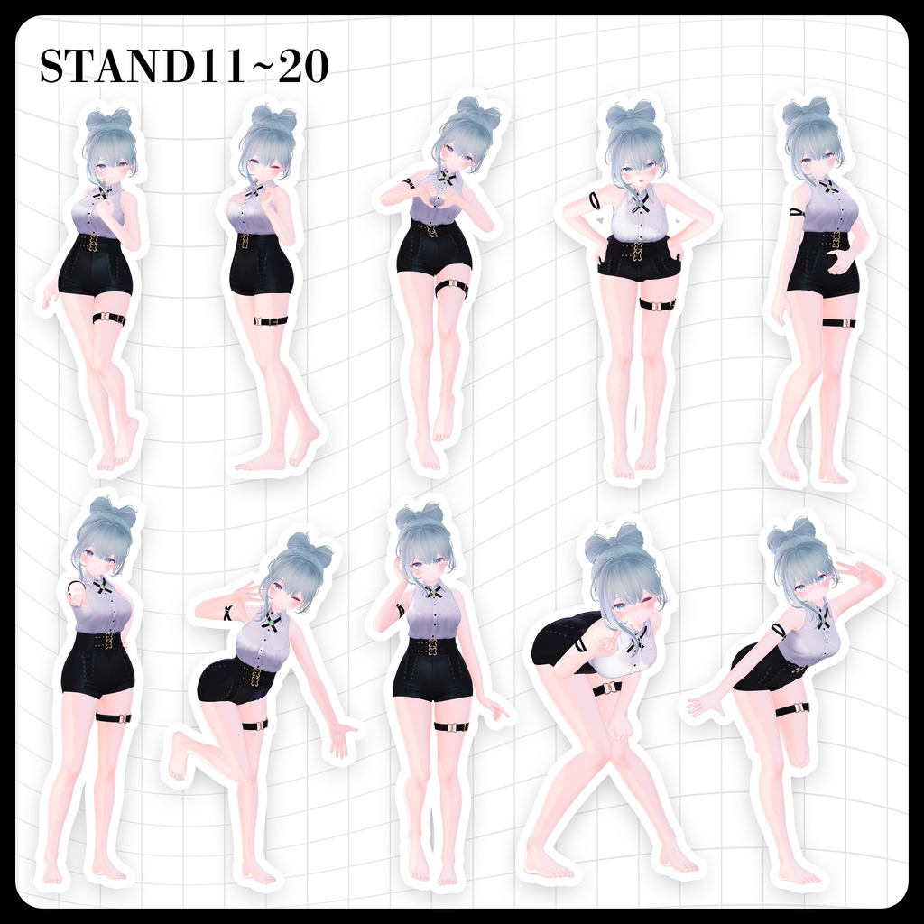 ☕【FREE】撮影向けPOSE Set 50種