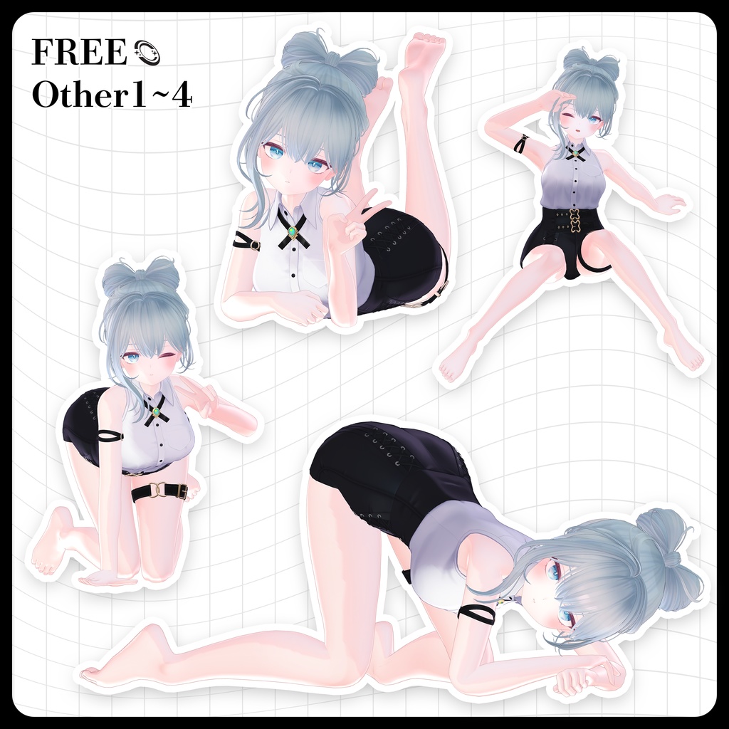 ☕【FREE】撮影向けPOSE Set 50種