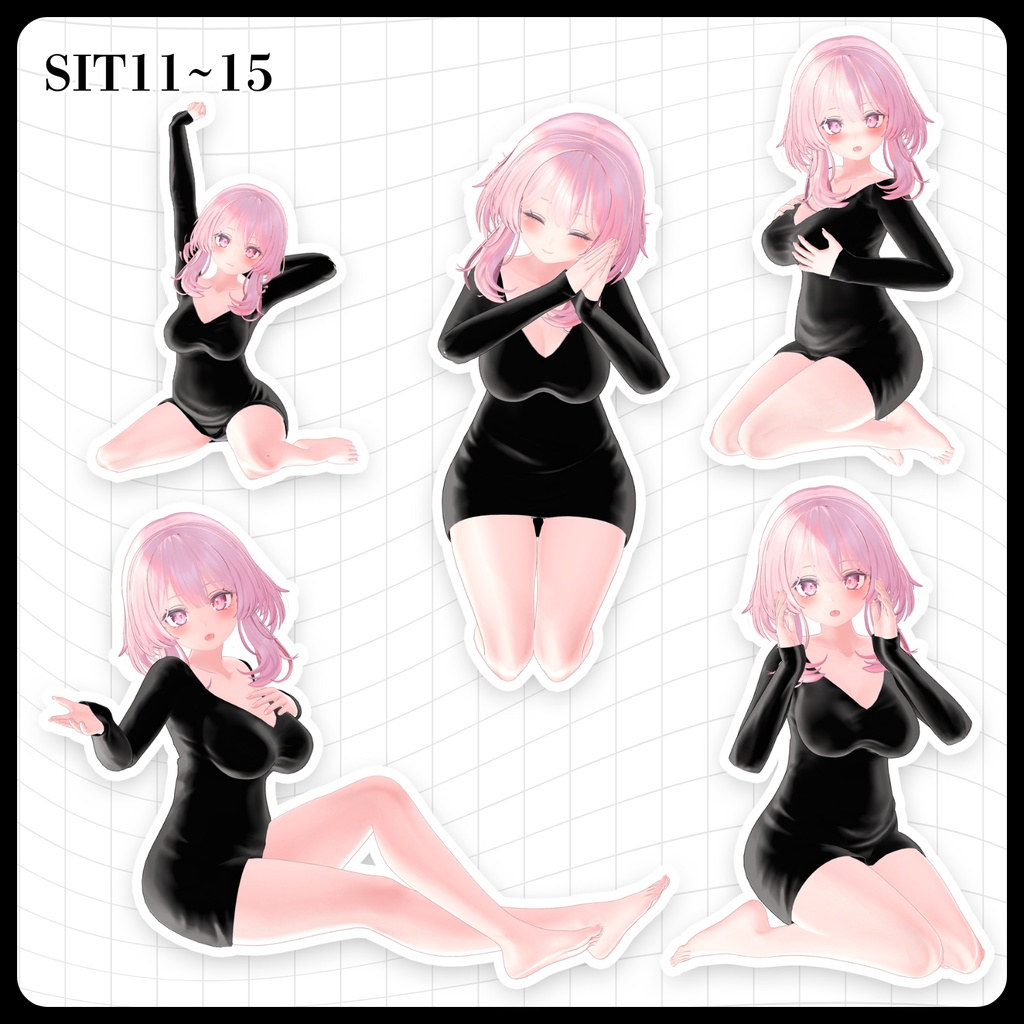 ☕【FREE】撮影向けPOSE Set 50種