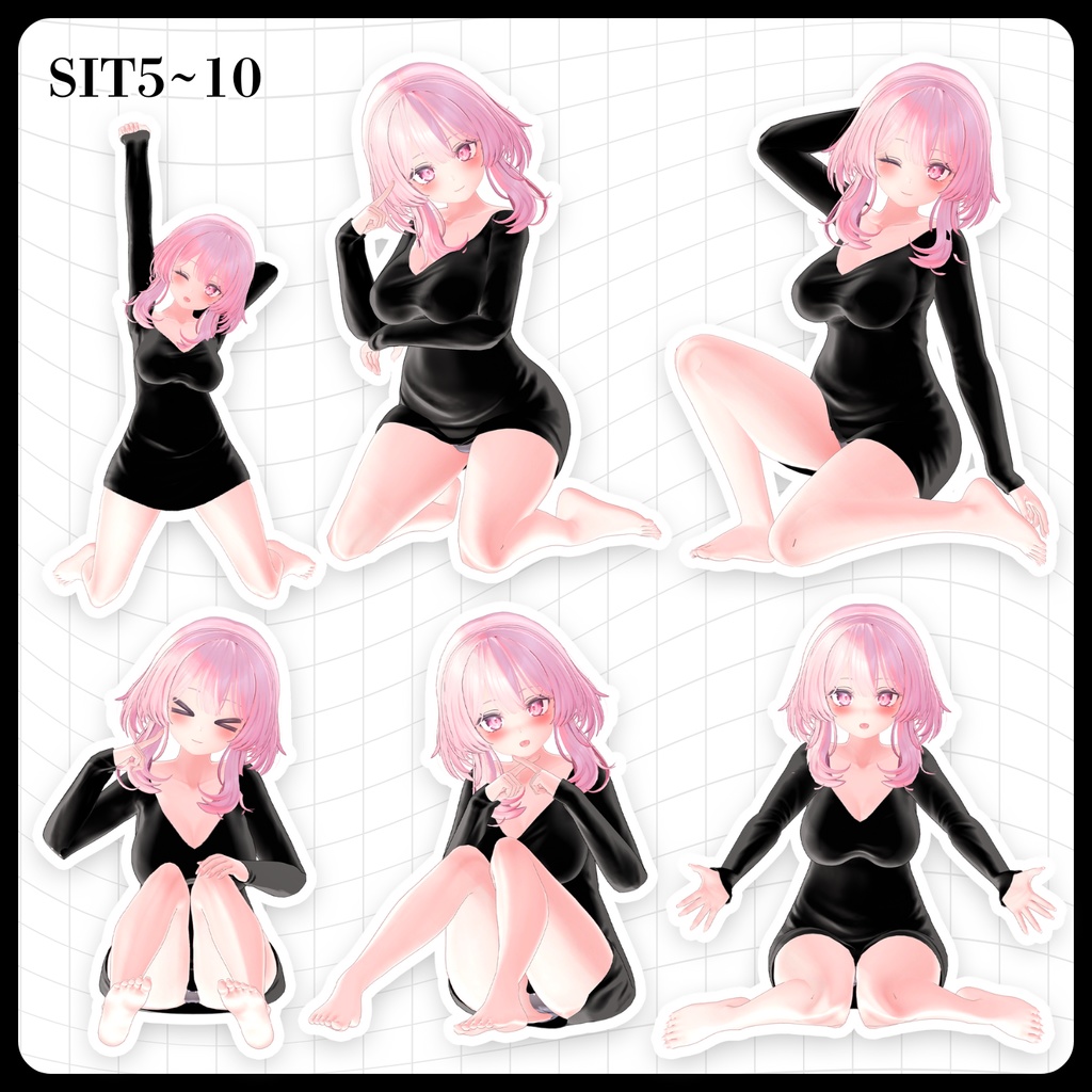 ☕【FREE】撮影向けPOSE Set 50種