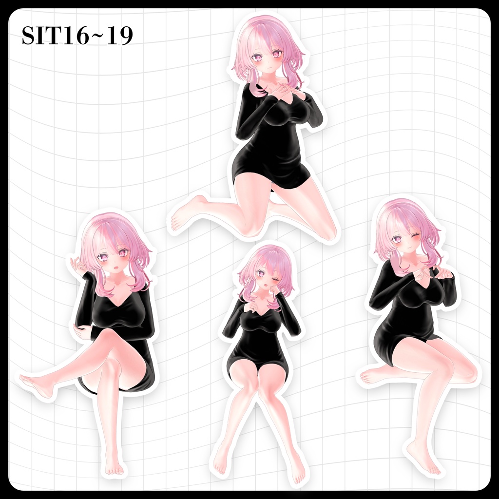 ☕【FREE】撮影向けPOSE Set 50種