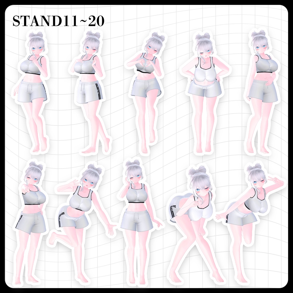 ☕【FREE】撮影向けPOSE Set 50種