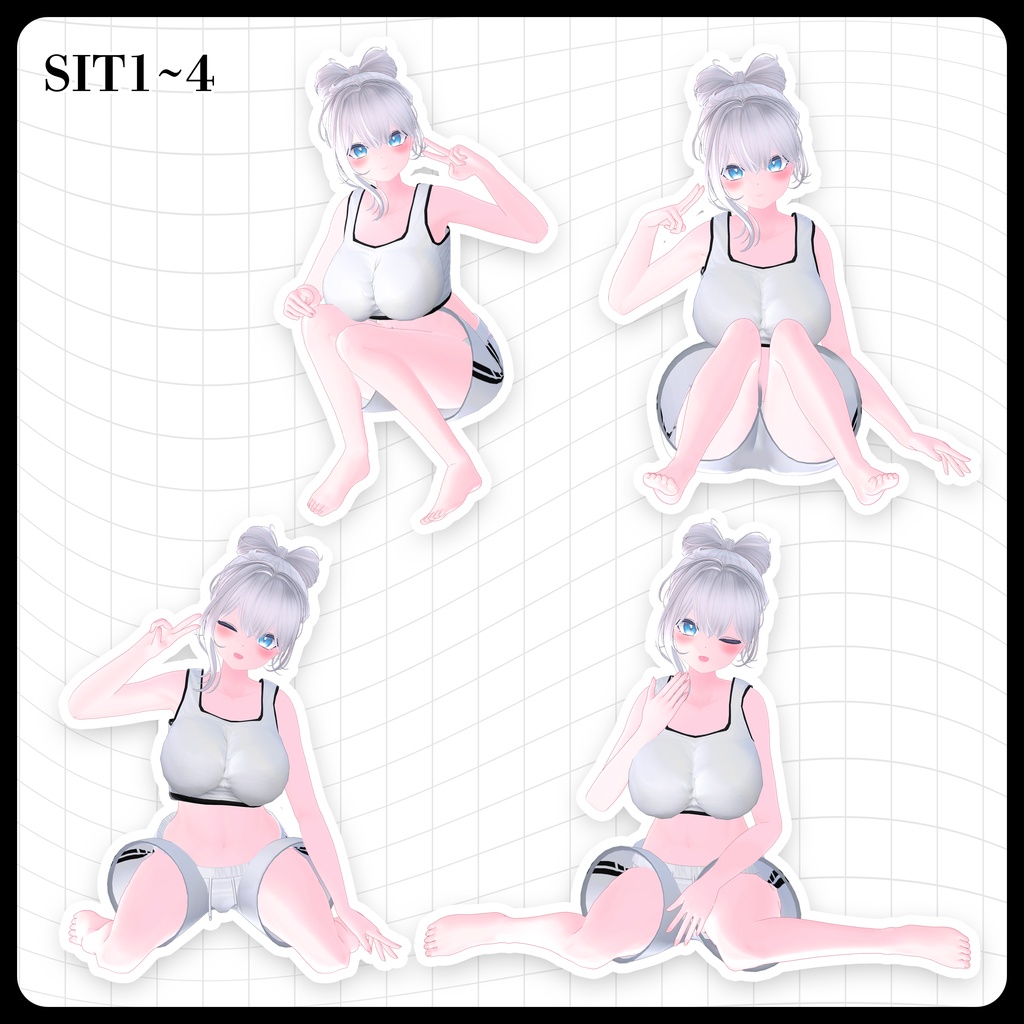 ☕【FREE】撮影向けPOSE Set 50種