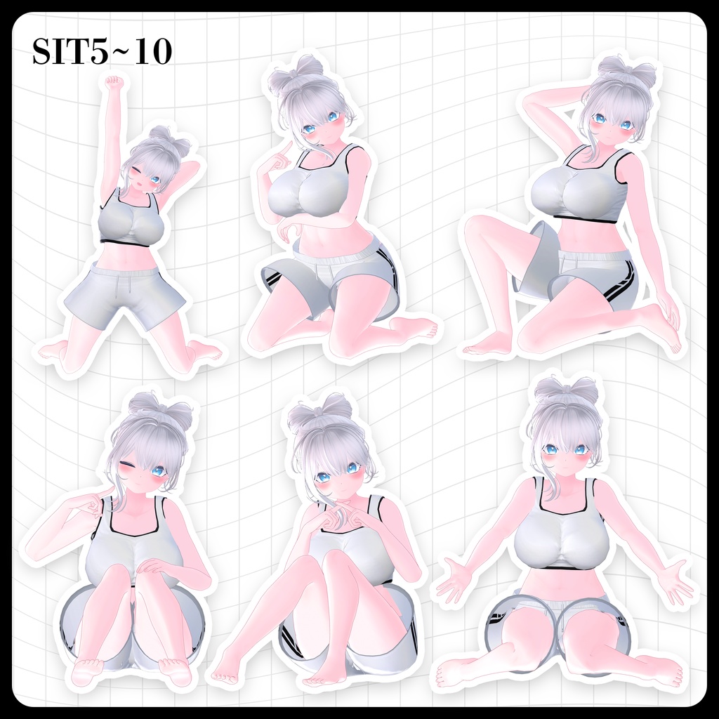 ☕【FREE】撮影向けPOSE Set 50種