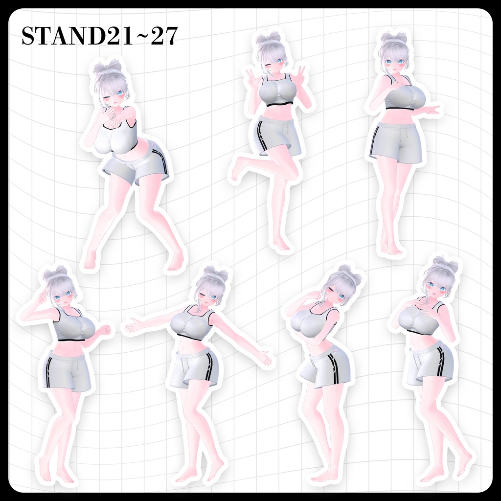 ☕【FREE】撮影向けPOSE Set 50種