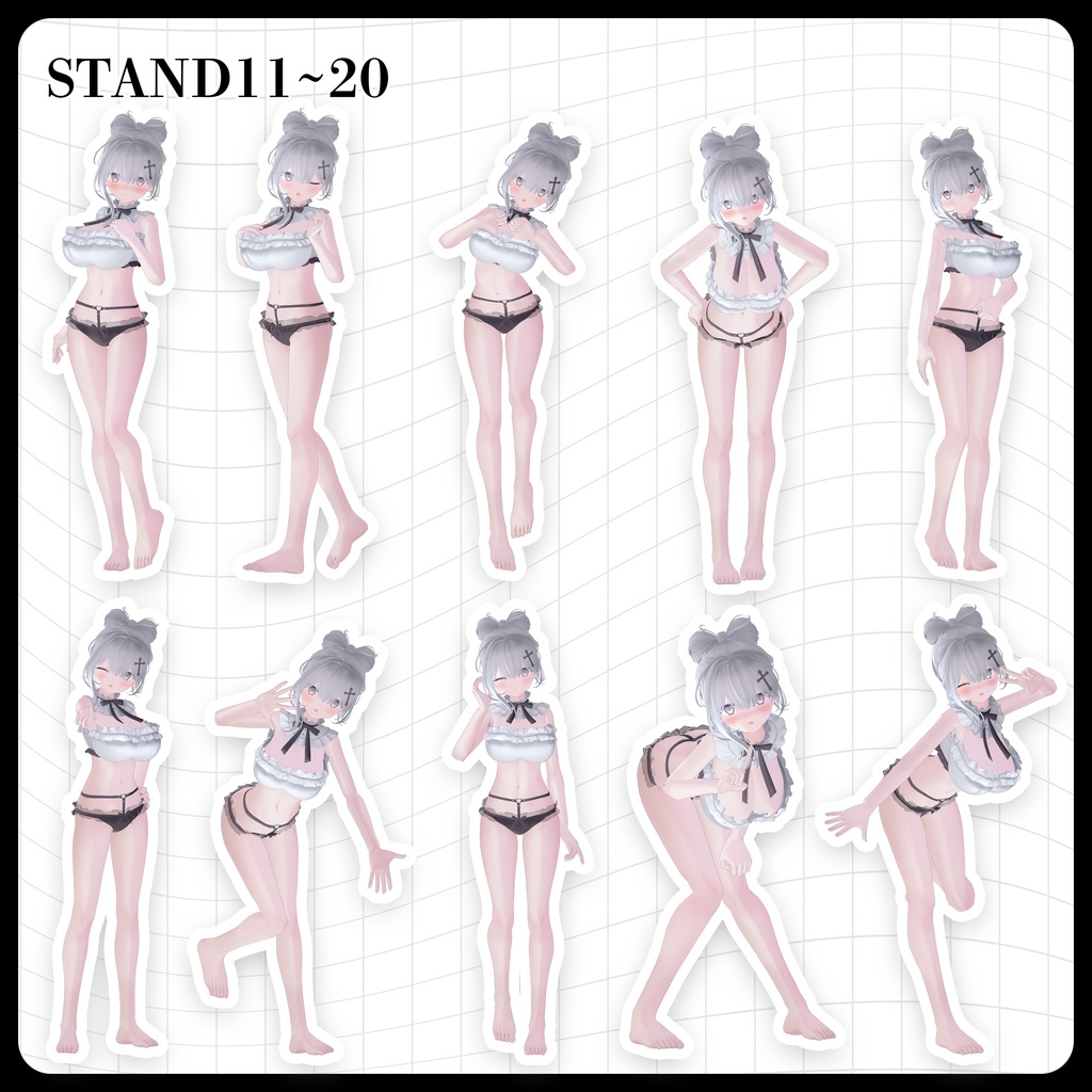 ☕【FREE】撮影向けPOSE Set 50種
