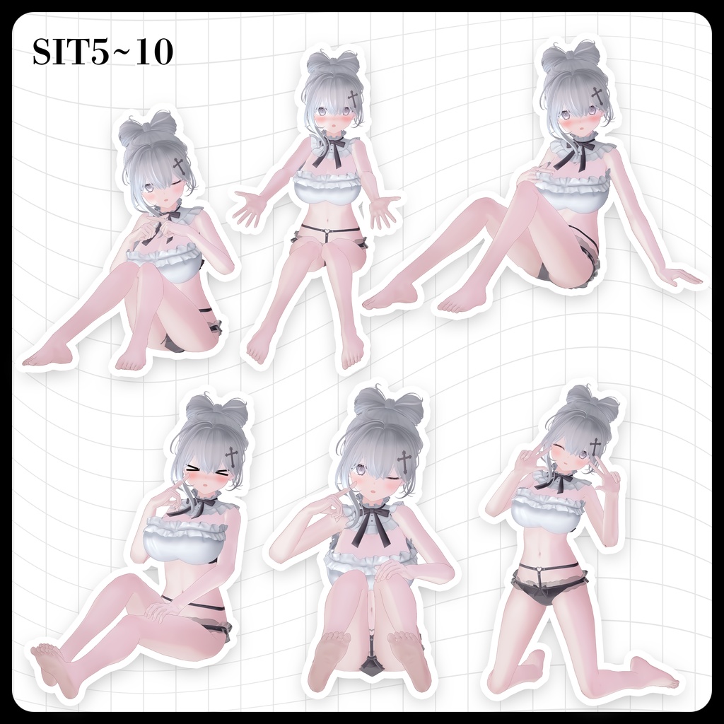☕【FREE】撮影向けPOSE Set 50種