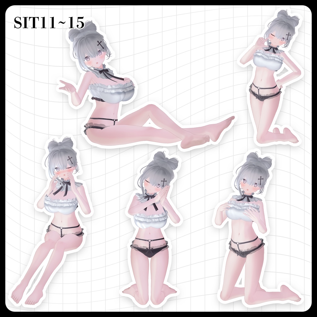 ☕【FREE】撮影向けPOSE Set 50種