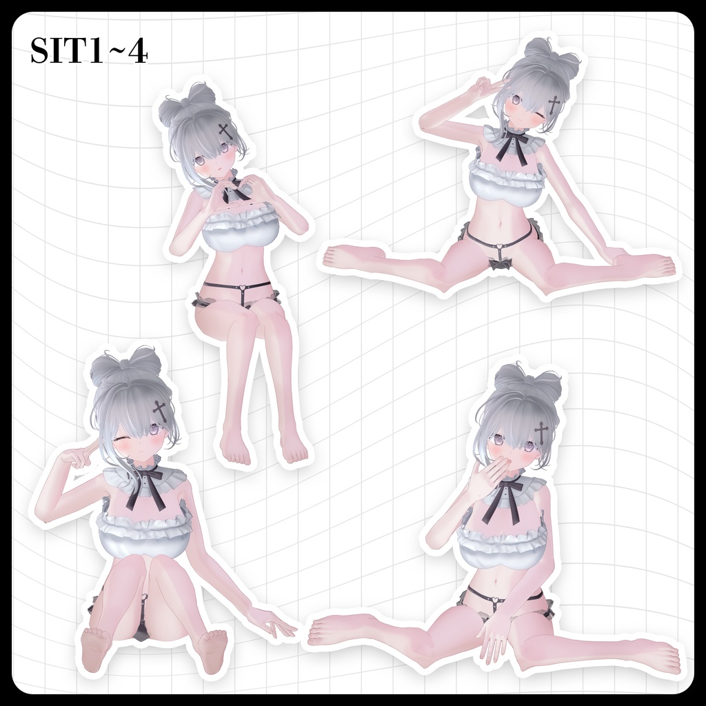 ☕【FREE】撮影向けPOSE Set 50種