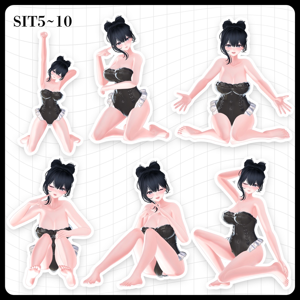 ☕【FREE】撮影向けPOSE Set 50種〘 ♡Misaki♡ 〙