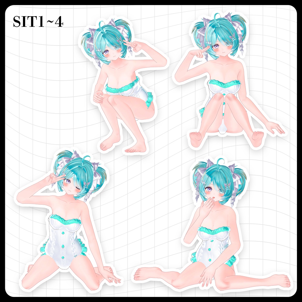 ☕【FREE】撮影向けPOSE Set 50種《 期間限定SALE 》〘 ♡Lazuli♡ 〙