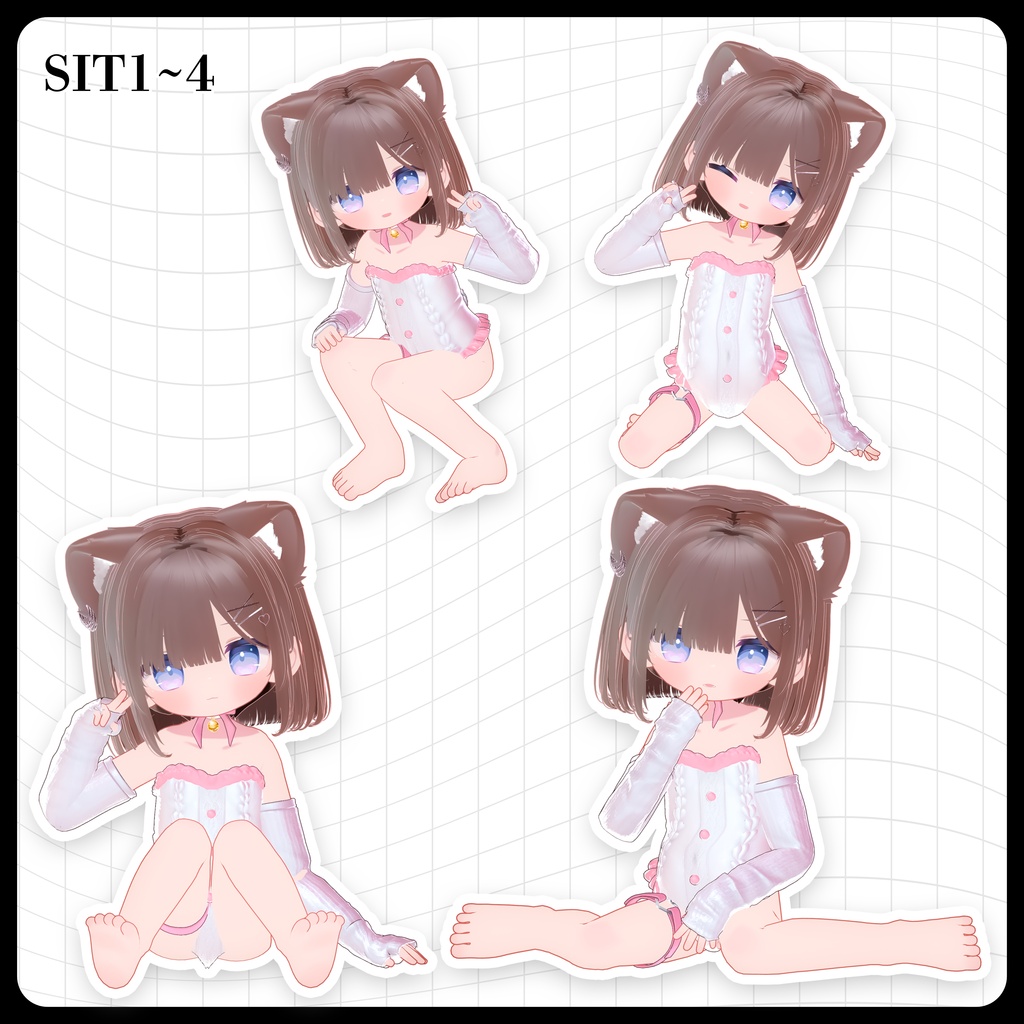 ☕【FREE】撮影向けPOSE Set 50種《 期間限定SALE 》〘 ♡Hikarun♡ 〙