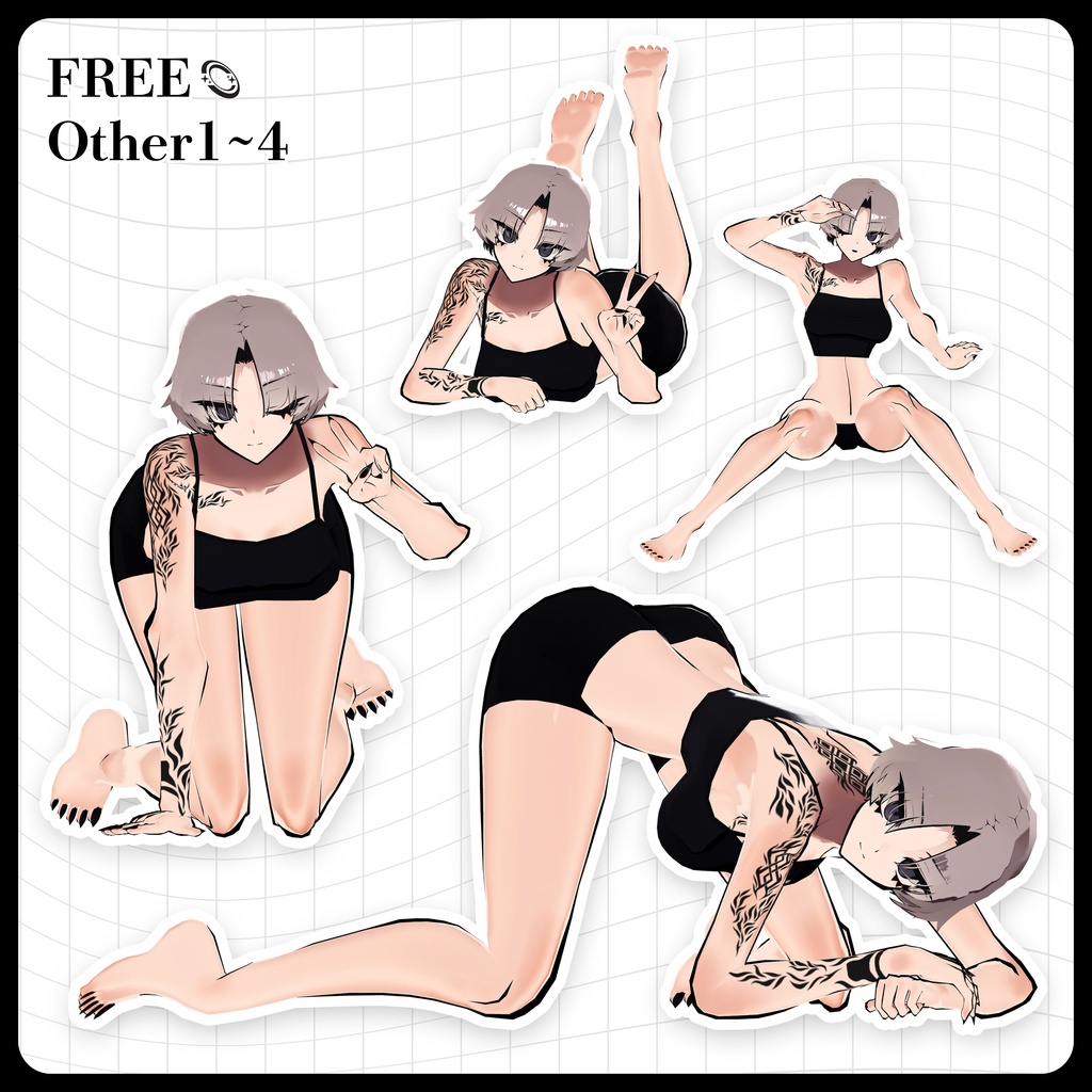 ☕【FREE】撮影向けPOSE Set 50種《 期間限定SALE 》〘 ♡SiuSiu♡ 〙