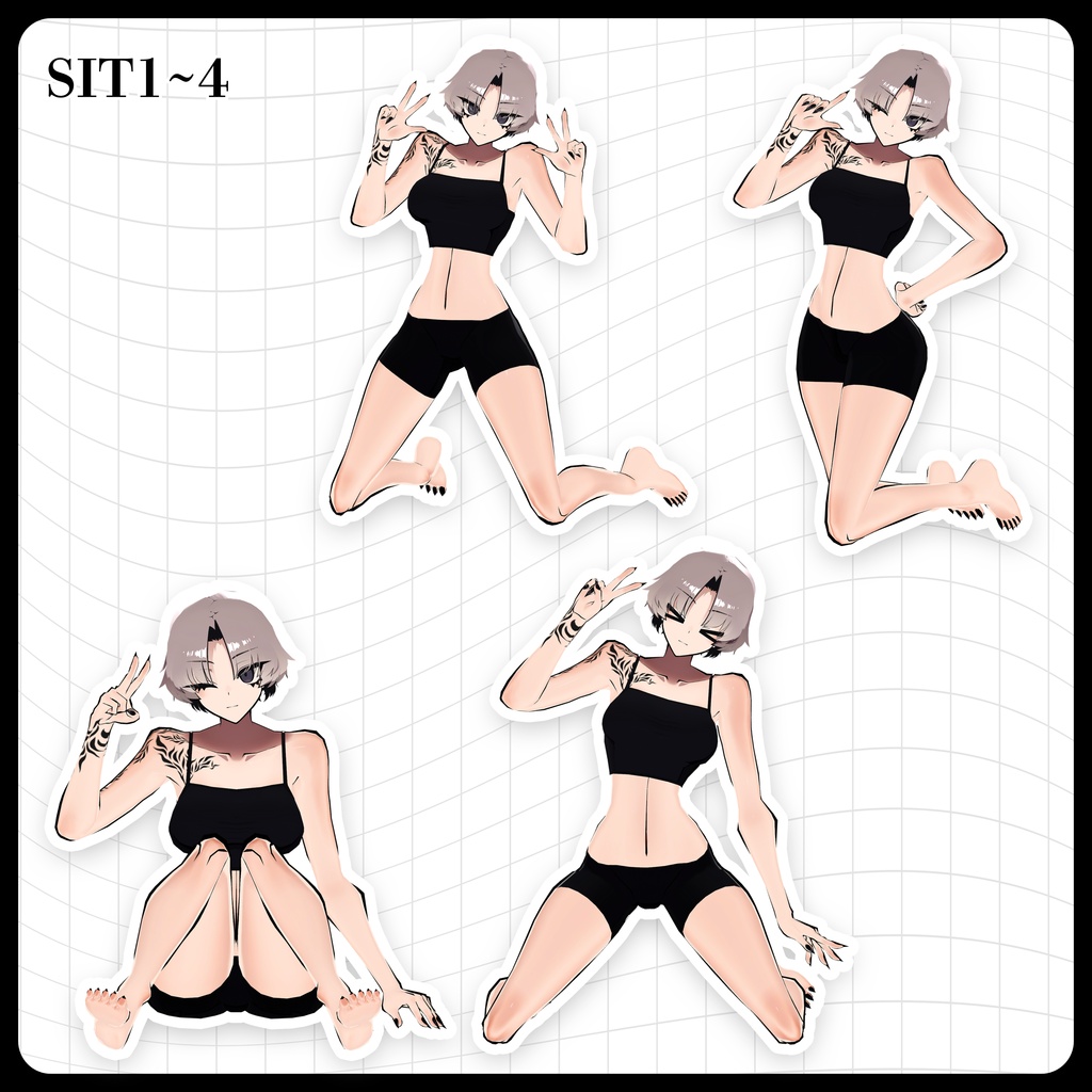 ☕【FREE】撮影向けPOSE Set 50種《 期間限定SALE 》〘 ♡SiuSiu♡ 〙