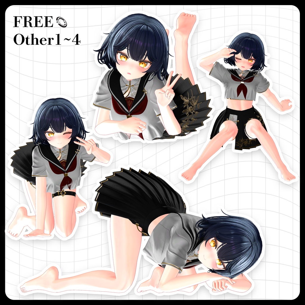 ☕【FREE】撮影向けPOSE Set 50種《 期間限定SALE 》〘 ♡Luchika♡ 〙